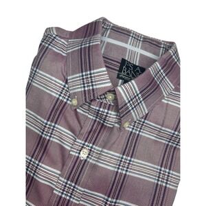 Jos. A. Bank Mens Large Signature Collection Long-Sleeve Button Down Plaid Shirt